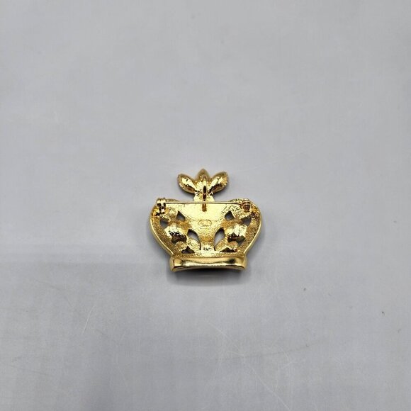 Ciro Crown Pin Brooch Christmas Jewelry Red Green Rhinestones Holiday Royal - Picture 6 of 11